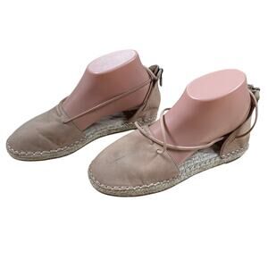 Eileen Fisher Flat Elastic Lace Up Espadrilles DAMAGED Women's Sz 6 Floor Model